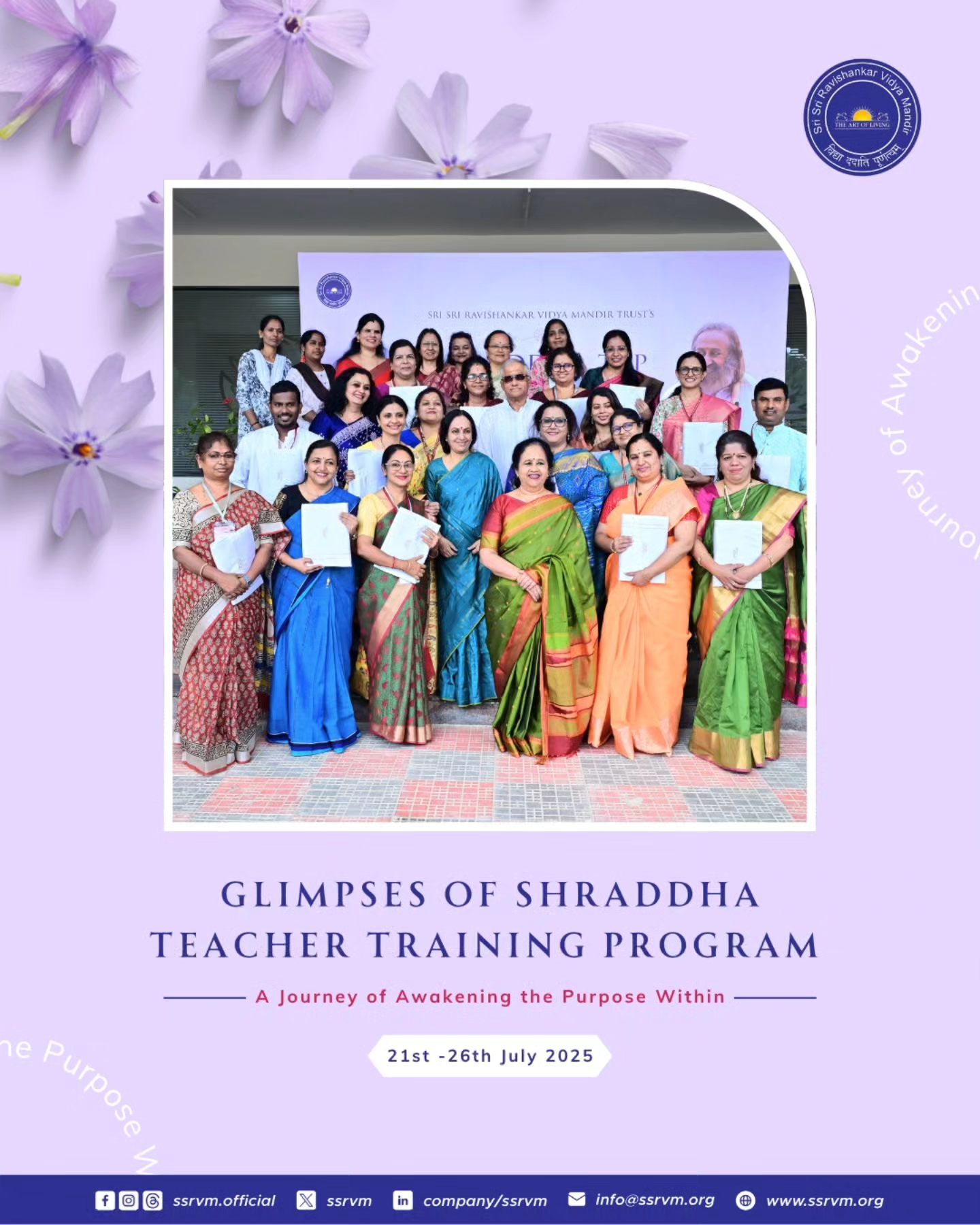 Shraddha Teacher Training Program (21st–26th July 2025)