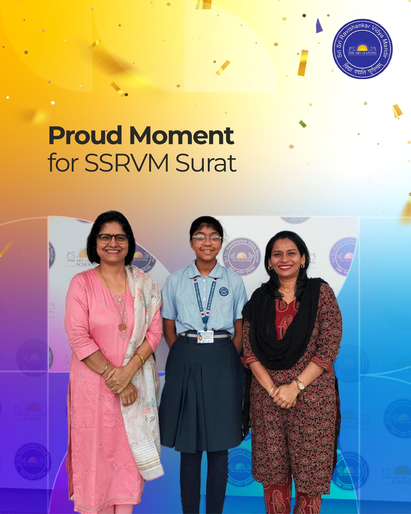 She is the only student selected from all CBSE schools in Surat for this honour