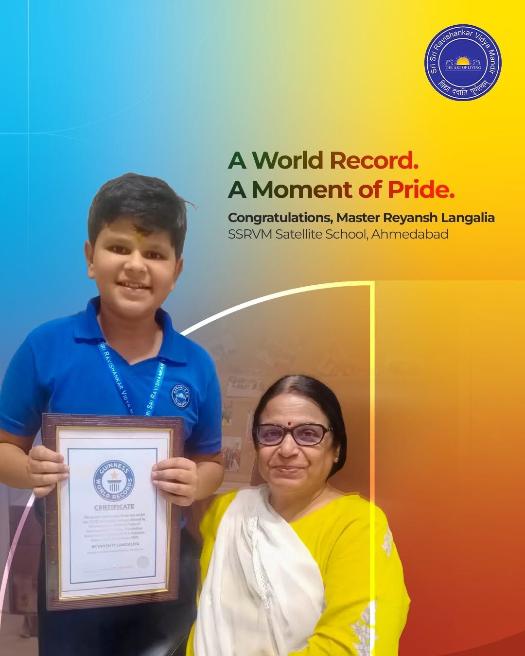 Guinness World Records certificate