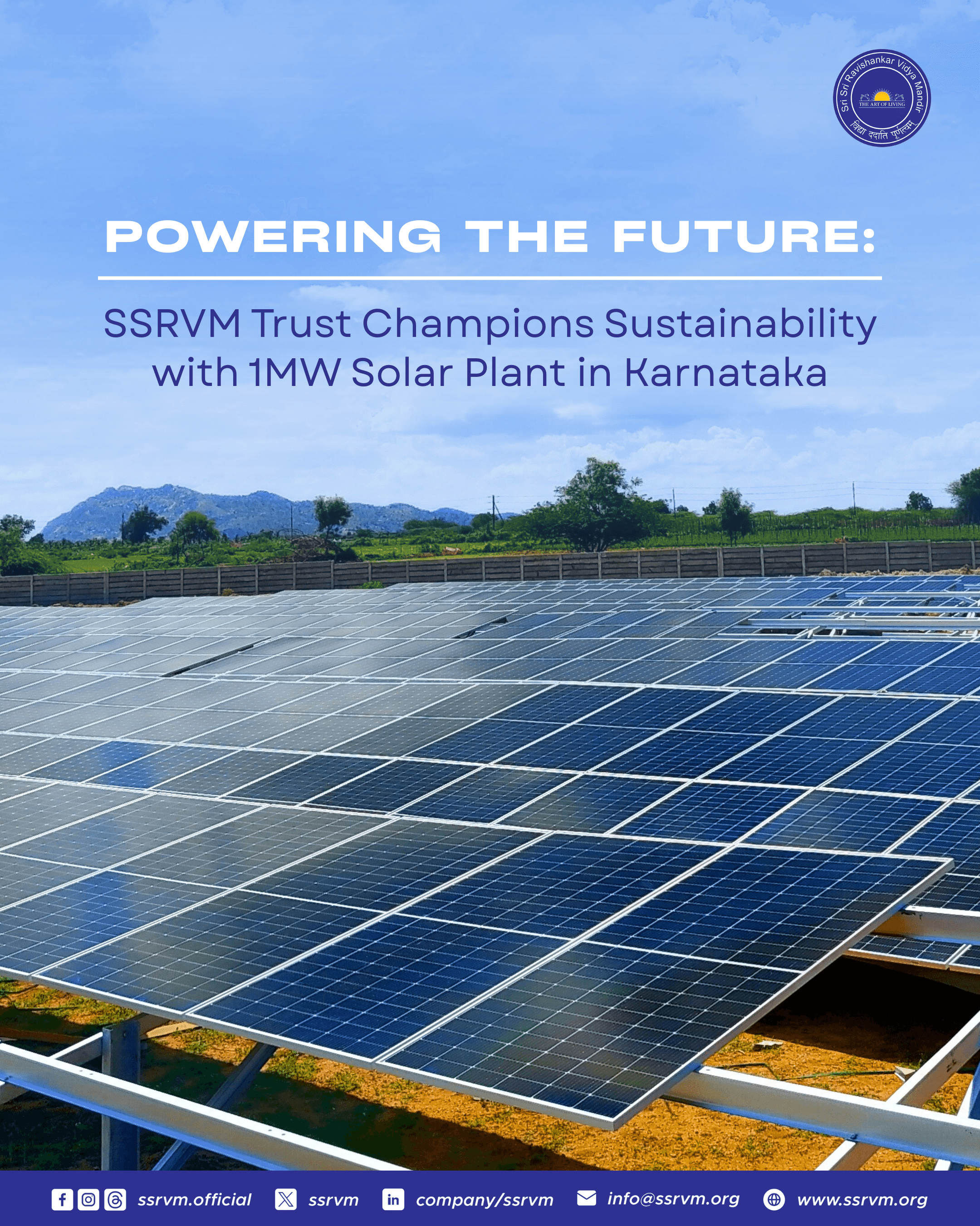 SSRVM Trust Champions Sustainability with 1MW Solar Plant in Karnataka